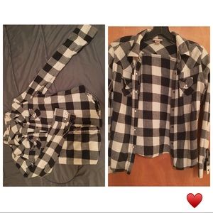 Plaid long sleeve shirt